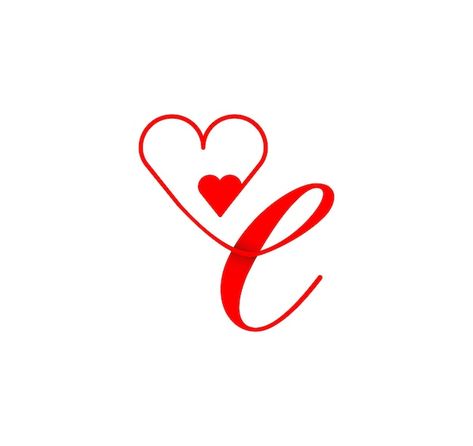 E Letter Design, Queen Of Hearts Tattoo, Handwriting Logo, E Letter, Script Heart, Heart Line, Heart Letter, E Tattoo, Love Logo