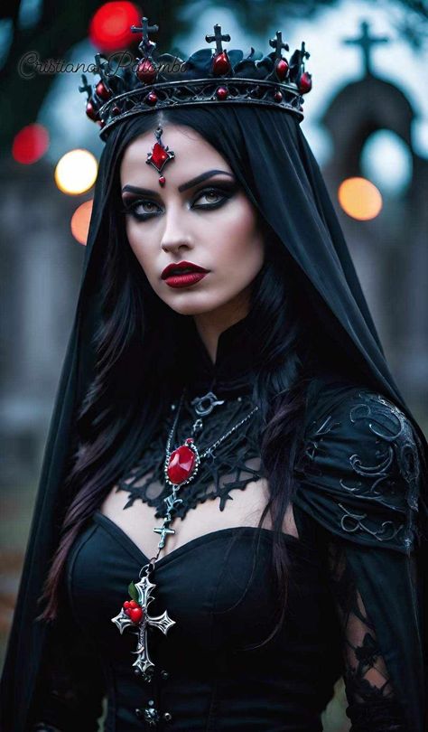 Vampire Goth Aesthetic, Gothic Photoshoot, Vampire Costume Women, Macabre Fashion, Goth Queen, Goth Disney Princesses, Dark Romantic Wedding, Biker Girl Outfits, Goth Vampire