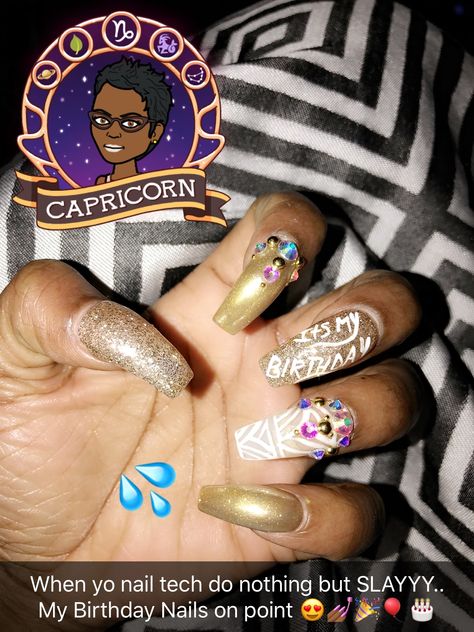 Bday Nail Ideas, 24th Birthday Nails, Birthday Nails Medium, Nails Nail Art Designs, Birthday Nail Designs, 24th Birthday, Nails Medium, Birthday Nails, Dope Nails