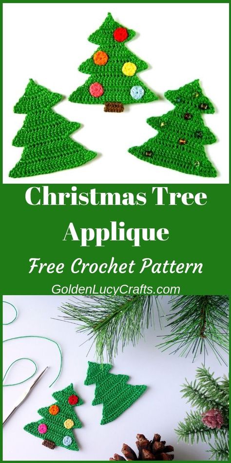 Christmas tree applique, crochet Christmas tree, #crochet, #crochetpatterns , #crochetpatternsfree , #christmas #christmastree Tree Crochet Pattern Free, Christmas Tree Crochet Pattern Free, Christmas Tree Crochet Pattern, Tree Crochet Pattern, Christmas Applique Patterns, Christmas Tree Applique, Crochet Christmas Garland, Christmas Tree Crochet, Crochet Christmas Trees Pattern