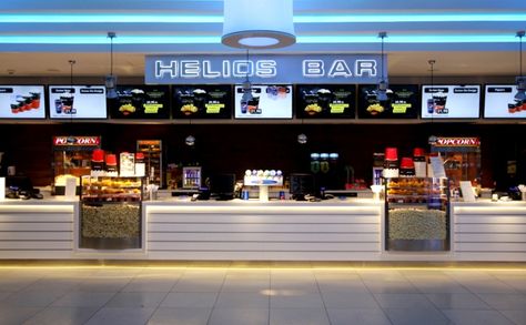 CINEMA Helios by Gieraltowski & Partnerzy, Wroclaw – Poland » Retail Design Blog Cinema Concession, Theatre Lobby, Costume Room, Cinema Ideas, Siam Discovery, Space Costumes, Auditorium Design, Free Willy, Cinema Theater