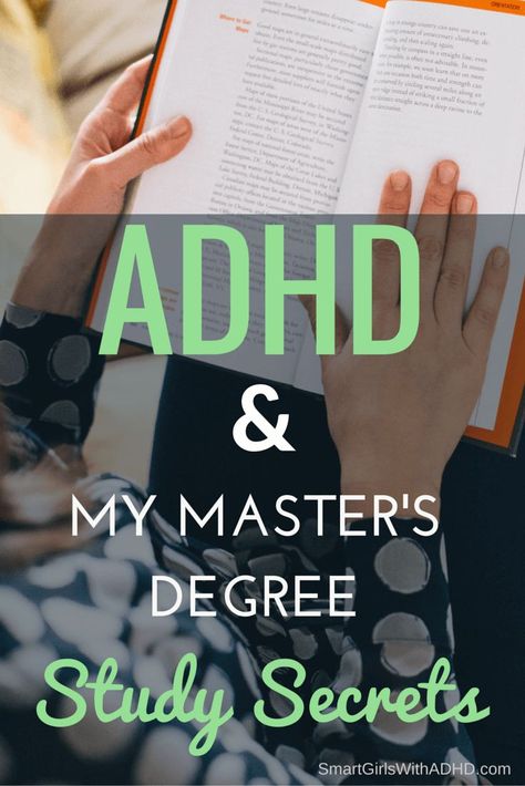 ADHD & My Master's Degree Study Secrets | Smart Girls with ADHD Notes Taking, Back To University, Importance Of Time Management, Master's Degree, College Study, Online College, College Prep, Masters Degree, College Hacks