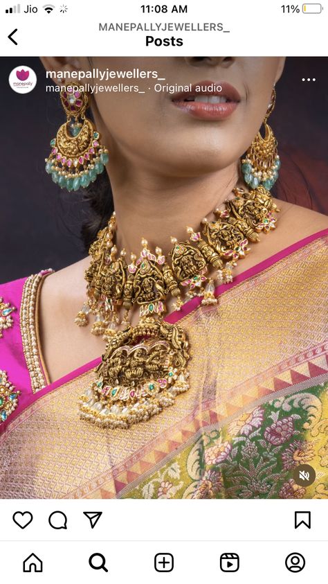 Chokar Design Jewelry In Gold, Gold Antique Choker, Nakshi Jewellery, Indian Gold Jewellery Design, Gold Jewelry Prom, Temple Jewellery Earrings, Gold Haram, Indian Wedding Jewelry Sets, Gold Pendent