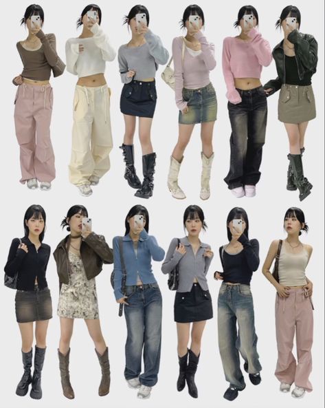 Asian Inspo Outfit, Acubi Y2k Fashion Outfit, Cute Acubi Fashion, Brown Acubi Outfit, Minimalist Y2k Outfits, Acubi Fashion Summer Outfit, August D Outfit Inspired, Acubi Fits Aesthetic, Acubi Essential Clothes