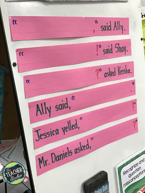 Teaching Narrative Writing 3rd, Punctuating Dialogue Anchor Chart, Teaching Dialogue In Writing, Personal Narrative Bulletin Board Ideas, Year 3 Writing, Teaching Dialogue 3rd Grade, Narrative Writing Second Grade, Third Grade Narrative Writing, Narrative Writing 3rd Grade