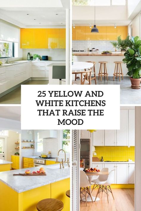 Bright Yellow Kitchen Walls, White Kitchen Yellow Walls, Kitchen Yellow Walls, Yellow Tile Kitchen, Yellow And White Kitchen, Yellow Kitchen Tiles, Yellow Kitchen Ideas, France Kitchen, Yellow Kitchen Walls