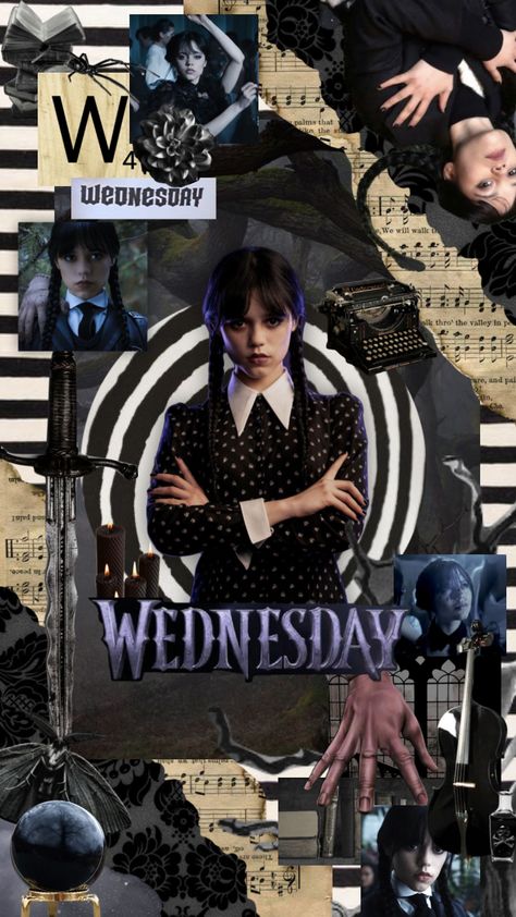 🖤 #wednesday #wednesdayaddams #wallpaper #vintage #grunge Wednesday Addams Tv Show, Wednesday Addams Cosplay, Favorite Tv Characters, Phone Wallpaper Boho, The Addams Family, Paris Pictures, Wallpaper Dark, Wallpaper Vintage, Backyard For Kids