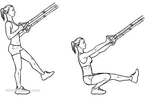 TRX Pistol Squats/TRX Single Leg Squats Gym Glutes, Trx Suspension, Exercise Plans, Hip Flexors, Do Or Die, Hip Flexor, Legs Workout, Workout Ideas, Work Outs