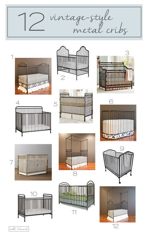 12 gorgeous vintage-style iron cribs!! Nursery Unique, Iron Crib, Gender Neutral Nursery Design, Metal Crib, Dream Kids, Boy’s Room, Dream Nurseries, Baby Room Design, Nursery Crib