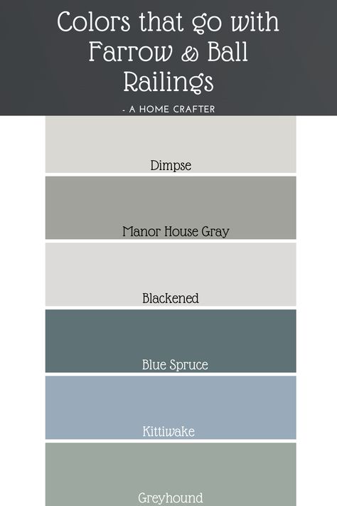 |Farrow and Ball paint colors| Railings Farrow & Ball| Charcoal paint colors| Dark gray black paint colors| Benjamin Moore blue spruce| Farrow and Ball Kittiwake| Farrow and Ball Manor House Gray| Farrow and Ball Dimpse| Accent wall colors| Best back paint colors| Exterior black paint colors| coordinating paint colors| Exterior Black Paint Colors, Railings Kitchen Farrow And Ball, Farrow And Ball Dark Grey Paint, Farrow And Ball Exterior House Colors, Benjamin Moore Blue Spruce, Exterior Black Paint, Kittiwake Farrow And Ball, Farrow And Ball Dimpse, Charcoal Paint Colors