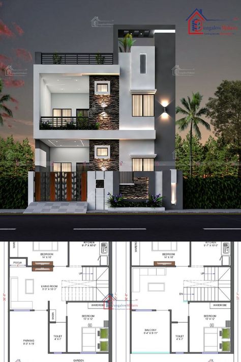 925 sq. ft. House Floor Plan With 3D Elevation Get Complete House Plan Services Today At an affordable price. For More Information Kindly Visit: www.bungalowmakers.com #floorplan #floorplans #home #homeplans #duplexhouse #sweethome #elevation #design #3delevation #exteriorelevation #architect #architecture #facade #decor #decorative #homedesign #architecturaldesign 3d Elevation, Interior Designing, House Floor, Small House Plans, Dream Home, House Plan, Small House, Floor Plan, House Plans