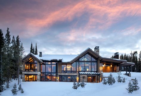 Featured Portfolio - Centre Sky Architecture Chalet Exterior, Flagstaff House, Winter House Exterior, Sky Architecture, Mountain Modern Home, Mountain Home Exterior, Mansion Exterior, Rustic Exterior, Ski House