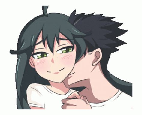 Stickers Couple, Cartoon Kiss, Ichigo Kurosaki Wallpaper, Kiss Sticker, Romantic Kiss Gif, Anime Kiss Gif, Dibujos Anime Chibi, The Perfect Couple, Cute Kiss