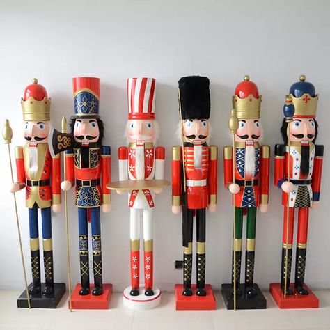 Large Nutcracker, Nutcracker Decorations, Giant Christmas Ornaments, Nutcracker Christmas Decorations, Wooden Nutcracker, Glass Finial, Nutcracker Soldier, Nutcracker Ornaments, Indoor Christmas