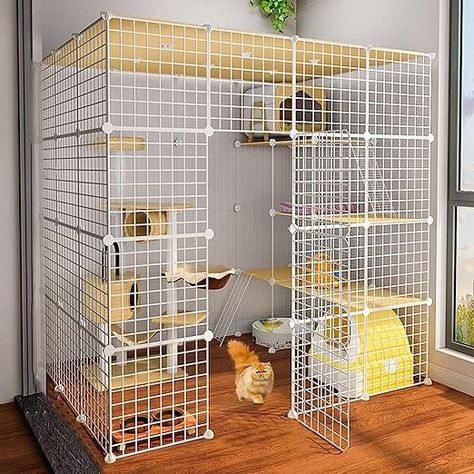 Amazon.com : TADIBU Pet Playpen Cat Playpen,Portable Metal Wire Yard Fence,for Indoor Outdoor Use with Cat Cage Accessories, 147x75x109cm(Size:111 * 75 * 145cm,Color:Black) : Pet Supplies Kitten Playpen, Cat Playpen, Cat Cage, Yard Fence, Betta Tank, Pet Playpen, Cat Cages, Studio Apt, Apt Ideas