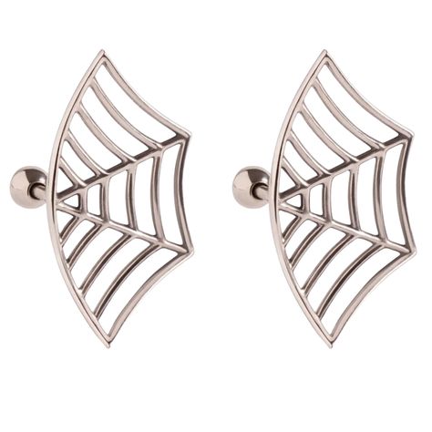 PRICES MAY VARY. Spider web earrings: Embrace the Halloween spirit with these stunning spiderweb earrings. Perfect for adding a spooky yet stylish touch to your outfit, these silver ear cuffs capture the essence of the season. Unique design：Add a touch of spooky elegance to your Halloween look with these intricate spiderweb ear cuffs，these earrings capture the eerie charm of Halloween while adding a stylish twist. Size：Earring Width > 22mm (about 7/8")，Post Thickness > 18G (1.0mm)，Post Len Helix Piercing Earrings, Goth Piercings, Web Earrings, Halloween Goth, Earrings Gothic, Men Halloween, Piercing Earrings, Cartilage Earring, Silver Ear Cuff