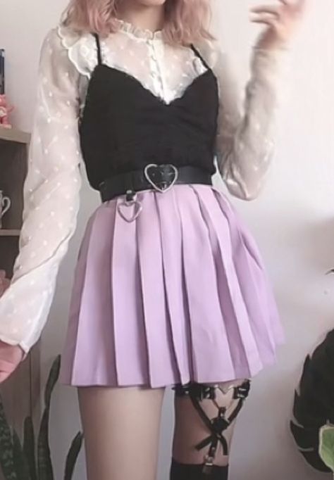 Pastel Goth Outfits Aesthetic, Cute Purple Outfits, Pastel Grunge Outfits, Pastel Goth Outfits, Pastel Goth Fashion, Alt Outfits, Pastel Outfit, Kawaii Fashion Outfits, Best Body