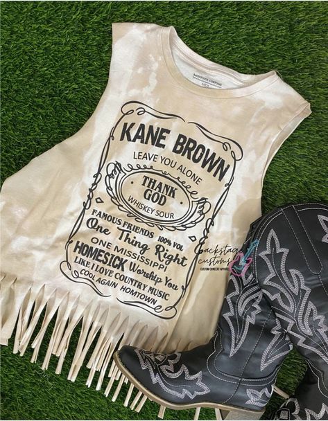 Kane Brown Concert, Country Music Concert Outfit, Country Concert Shirts, Country Music Concerts, Kane Brown, Event Shirts, Brown Fringe, Country Music Festival, Country Concert Outfit