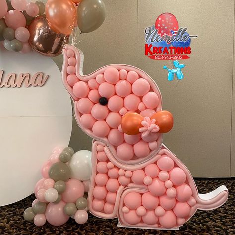 Decoración en globos de Elefante para Baby Shower Baby Elephant Cake, Balloon Mosaic, Baby Shower Girl Diy, Baby Birthday Photoshoot, Elephant Balloon, Decoration Evenementielle, Elephant Baby Shower Theme, Baby Shower Theme Decorations