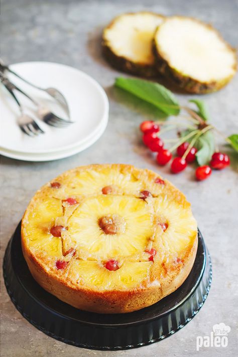 Dairy Free Cake Recipe, Paleo Cake, Dairy Free Cake, Paleo Baking, Paleo Sweets, Paleo Treats, Pineapple Upside, Pineapple Upside Down Cake, Pineapple Upside Down