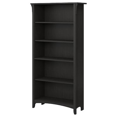 Bush Furniture Salinas Vintage Black 5-Shelf Bookcase (31.73-in W x 62.95-in H x 12.17-in D) SAB132VB-03 at Lowes.com 5 Shelf Bookcase, Shelf Bookcase, Vintage Black, Bookcase, Shelves, Furniture, Black