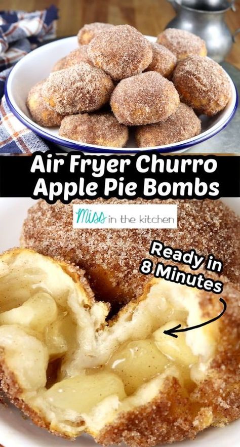 Air Fryer Recipes Dessert, Apple Pie Bites, Pie Bites, Quick Dessert, Air Fryer Oven Recipes, Air Fry Recipes, Air Fryer Dinner Recipes, Air Fryer Recipes Easy, Air Fryer Recipes Healthy