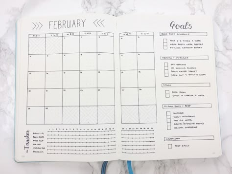 Bullet Journal Goal Setting, Journal Layout Templates, Diy Calendars, Bullet Journal Layout Templates, Budget Journal, Journal Guide, Bullet Journal Minimalist, February Bullet Journal, How To Bullet Journal