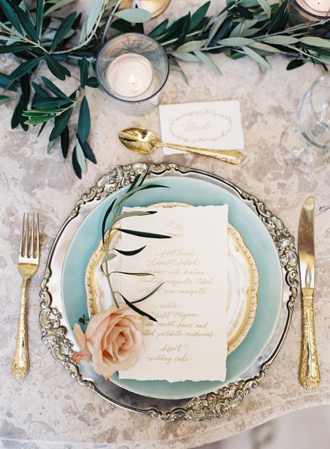 Victorian-Inspired Wedding Ideas We Love | Martha Stewart Reception Place Settings, Old World Wedding, Victorian Bride, Romantic Table, Rose Centerpieces, Vintage Wedding Theme, Wedding Place Settings, Victorian Wedding, Wedding Vibes