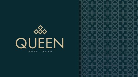 Hotel Logo Design Ideas, Queen Branding, Queen Logo Design, Eyebrow Logo, Crown Branding, Hotel Brand Identity, Brand Identity Pattern, Traditional Logo, Queen Logo