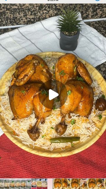 ATTIYA USMAN on Instagram: "Easiest Chicken Mandi Recipe . I Have eaten Mandi in lot of restaurants but trust me this is the BEST one . Do give it a try and thank me later

Ingredients:
Step 1) Boil chicken with all these ingredients 

Chicken :1.5kg
Onion:1 medium
Garlic cloves:8-10
Salt:1 tbsp
Cumin whole:1 tsp
Green cardamom:4-5
Cloves:4-5
Black pepper corns:1 tsp
Bay leaves:2
Cinnamon sticks:2

Step 2) Take out chicken and apply with this saffron mixture 

Saffron mixed in water 
Salt:1/2 tsp
Black pepper:1/2 tsp
Paprika:1/2 tsp
Oil:2 tbsp
Orange food color:3 drops

Grill using top rods for 10-15 minutes until nice golden color .If you dont have oven,,its better to cut the chicken in 4 pieces and then shallow fry in oil.

Step :3)
Strain the broth

Broth:4 glass
Rice:2.5 glass(soaked f Chicken Mandi Recipe, Mandi Recipe, Chicken Mandi, Arabic Dishes, Boil Chicken, Orange Food, Green Cardamom, Orange Food Coloring, Boiled Chicken