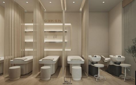 Minimalist Spa, Massage Room Design, Head Spa, Esthetics Room, Spa Room Decor, Spa Interior Design, Salon Suites Decor, Clinic Interior Design, Spa Interior