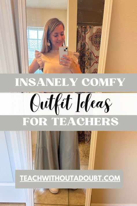 Here are 3 insanely cute and comfy outfit ideas for teachers that you should copy. Casual Teacher Outfits Summer, Teacher Fashion Elementary, Music Teacher Outfits, Outfit Ideas For Teachers, Modern Teacher Outfits, Teacher Summer Outfits, Comfy Teacher Outfits, Teacher Style Outfits, Easy Teacher Outfits