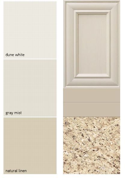 Cabinet colors Basement Color, Paint For Kitchen, Grant Beige, Mist Color, Interior Paint Colors Schemes, Warm Kitchen, Cabinet Paint, White Cabinet, Linen Kitchen