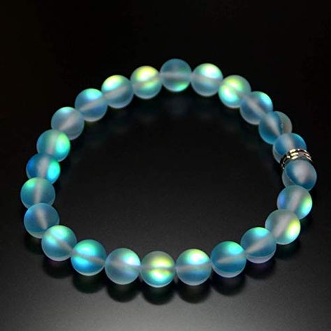 Glowing Aura, Glow Bracelets, Handmade Mermaid, Mermaid Glass, Mermaid Bracelet, Moonstone Bracelet, Fitness Bracelet, Glass Bracelet, Glass Beaded Bracelets