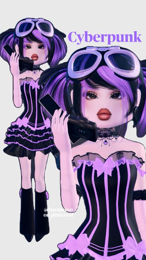 roblox dress to impress outfit idea ! theme: cyberpunk #dti #roblox Cyberpunk Dress, Cyberpunk Theme, Roblox Dress, Outfit Idea, Blue Eyes, Cyberpunk, Dress To Impress