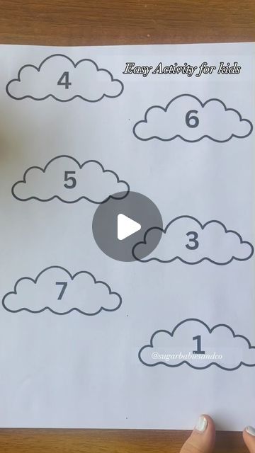 Number 6 Activity, Numbers Activities For Toddlers, Number 9 Activities For Preschool, Number 6 Activities For Preschool, Numbers Activities Preschool, Simple Activities For Kids, Preschool Activities At Home, Learn Numbers, Brain Activity