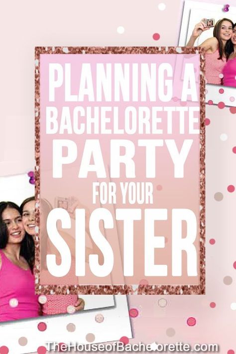 Your sister made you her maid of honor?! Here are some awesome ideas for your sister's bachelorette party! Bridal Party Sashes Bachelorette, Lingerie Shower Gift, Bachelorette Koozies, Planning A Bachelorette Party, Bachelorette Tattoos, Bachelorette Diy, Bachelorette Balloons, Ultimate Bachelorette Party, Tropical Bachelorette