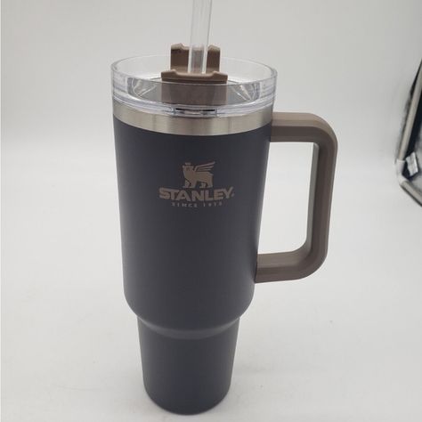 Stanley 40 oz tumbler in Coal Stanley 40oz Tumbler, Gray And Brown, Stanley Tumbler, 40 Oz Tumbler, 40oz Tumbler, Gym Bags, Brown And Grey, Tumbler, Gym