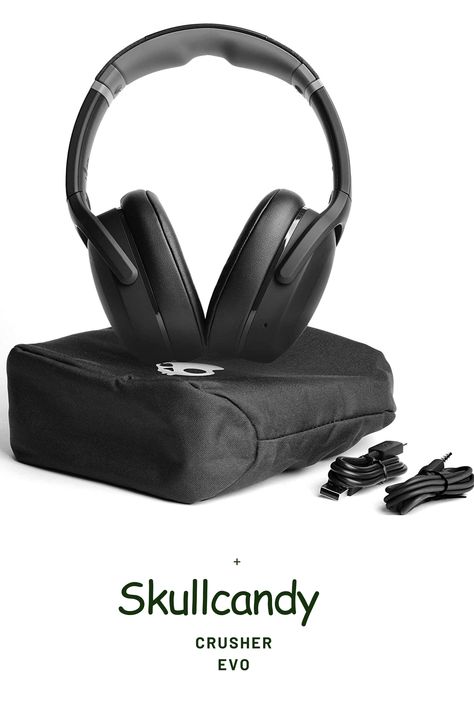 Brand - Skullcandy Model Name - Crusher Evo Color - True Black Form Factor - Over Ear Connectivity Technology - Wireless, Wired Battery Life - 40 Hour Battery Life one charge Bluetooth Headphones Wireless, Bluetooth Headphones, Wireless Bluetooth, Over Ear Headphones, Headphones, Black