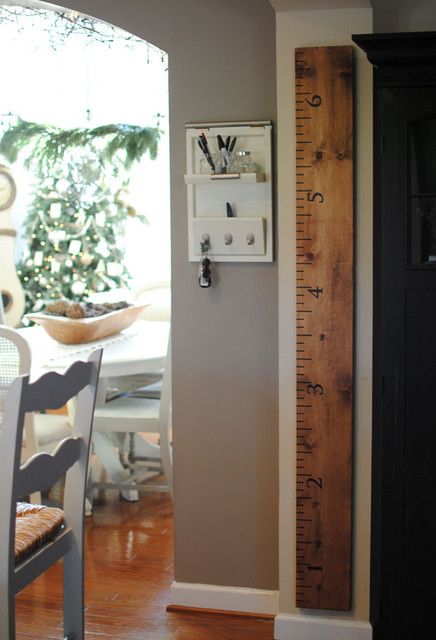 Oversized Ruler Growth Chart - traditional - kids decor - - by dearlillie.com Grow Chart, Giant Ruler, Dear Lillie, Growth Chart Ruler, Height Chart, Up House, Growth Chart, A Chair, Kids' Room