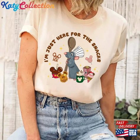 Remy Ratatouille I M Just Here For The Snacks Shirt Disneyland Anyone Can Cook Tee Mouse Snack Tour Hoodie Sweatshirt Check more at https://katycollection.com/product/remy-ratatouille-i-m-just-here-for-the-snacks-shirt-disneyland-anyone-can-cook-tee-mouse-snack-tour-hoodie-sweatshirt/ Here For The Snacks Shirt, Remy Ratatouille, Anyone Can Cook, Disney Trip Outfits, Here For The Snacks, Christmas Summer, Disney Trip Shirts, Disney World Outfits, Disneyland Outfits