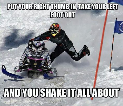 Wishing we had snow to have fun in now. Snowmobiles Quotes, Snowmobiling Humor, Snowmobile Humor, Snowmobile Girl, Hokey Pokey, Snow Machine, Snow Fun, Used Boats, Triumph Motorcycles