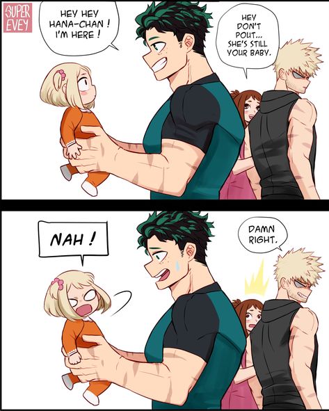 🍡💥Superevey💥🍡 on Twitter: "Uncle Deku is HERE ! #kacchako #Deku… " Bakugou And Uraraka, My Hero Academia 2, Ochako Uraraka, My Hero Academia Shouto, Mini Comic, My Hero Academia Memes, Buko No Hero Academia, Boku No Hero Academia Funny, My Hero Academia Episodes