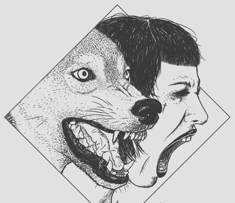 March 30 2017 at 01:30AM from worldintheirart Biting Drawing, Wolf Biting, Animation Drawing Sketches, Red Riding Hood Art, Werewolf Art, She Wolf, Cosmic Horror, Grafic Design, Affordable Art Prints