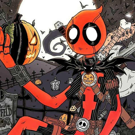 Jack Skellington As Deadpool Spiderman Halloween Pfp, Jack Skellington Profile Picture, Jack Skellington Pfp, Jack Skellington Fall Wallpaper, Jack Skellington Fanart, Comic Deadpool Icon, Anime Jack Skellington, Deadpool Pfp, Deadpool Halloween