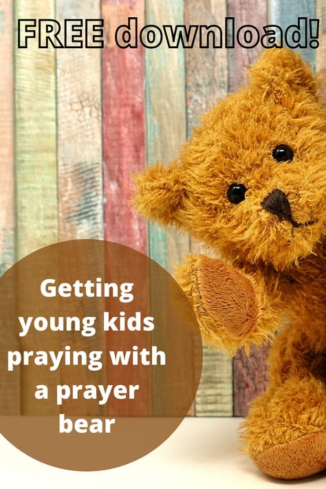 FREE downloadable resources Teaching Preschoolers To Pray, Prayer For Children In School, Lessons On Prayer For Kids, Prayer Bear, Teaching Kids To Pray, What Is Prayer, Pray Daily, Teaching Responsibility, Prayer Ideas