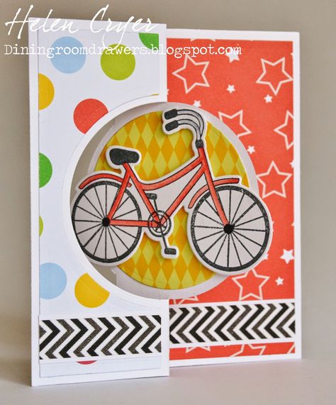 Encouraging Cards, Circle Cards, Bike Card, Cards Happy Birthday, Sizzix Cards, Back At Work, The Stamps Of Life, Bicycle Cards, Stamps Of Life