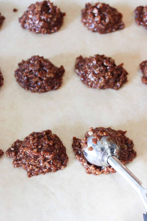 Skip the oven and enjoy pure chocolate bliss with our No Bake Preacher Cookies recipe. Peanut butter and oats join forces with cocoa powder to create chewy, chocolate peanut butter and oat cookies. Raggedy Robins Cookies, Preacher Cookies Recipe, No Bake Preacher Cookies, Cow Patties Cookies, No Back Cookies, Boiled Cookies, Peanut Butter And Oats, Preacher Cookies, Cow Patties