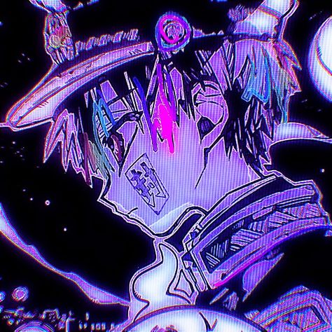 Hanako Kun Icon, Glitch Core, Cybergoth Anime, Dark Purple Aesthetic, Japon Illustration, Gothic Anime, Hanako Kun, Cute Anime Wallpaper, Purple Aesthetic