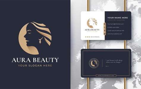 Beauty Visit Card, Cosmetics Business Card, Beauty Salon Visiting Card Design, Salon Visiting Card Design, Beauty Business Cards Salons, Lotus Flower Logo Design, Face Logo Design, Cosmetic Business Cards, Logo Luxe